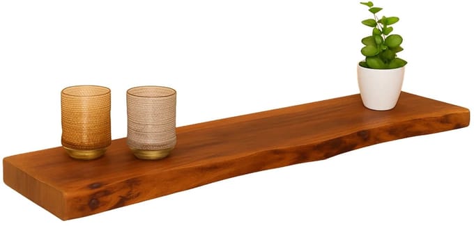 Wandplank Inge industrieel lengte 100cm acacia hout muurdecoratie