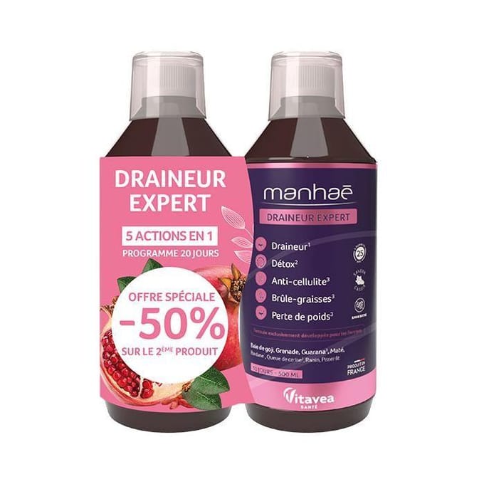 Manhae Draineur Expert - Detox, Vetverbrander - SPECIALE AANBIEDING 2x500ml