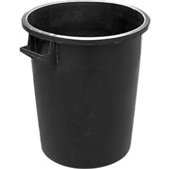 Ton, van HDPE, stapelbaar 75 liter, zwart