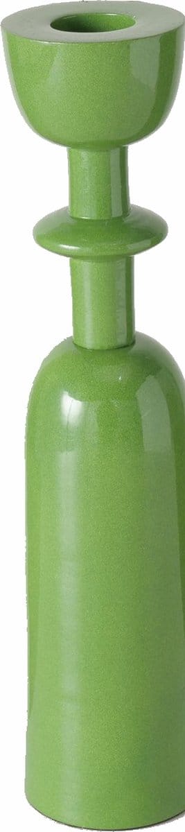 Groene moderne kandelaar mat groen aluminium 22,5 cm