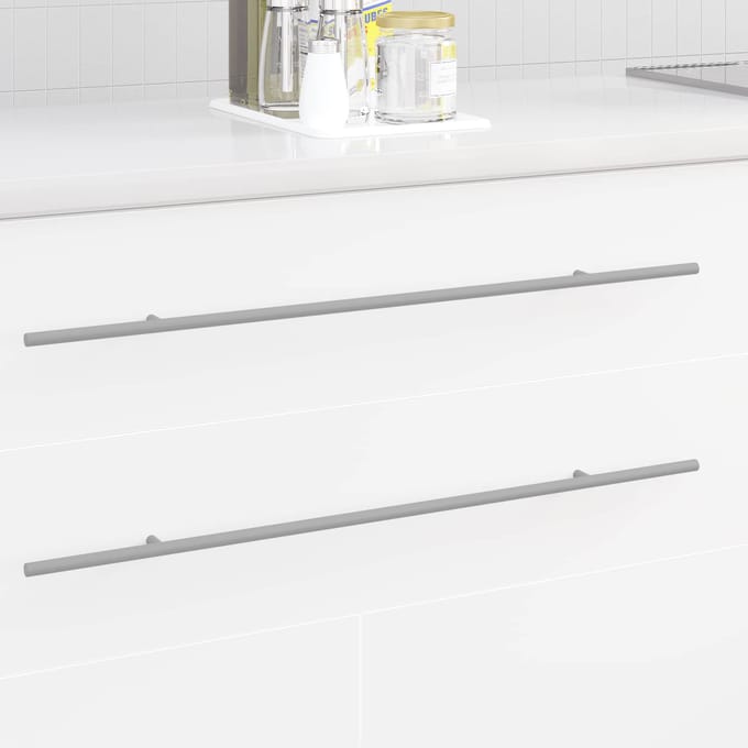 vidaXL - Kast - Handvat - 2 - st - Zilver - 700mm - Roestvrij - staal