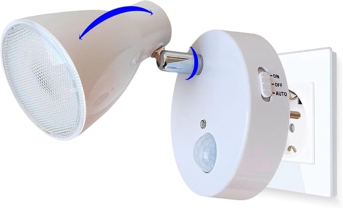 LED Nachtlampje met Bewegingssensor en Sensor voor Directe Aansluiting op Stopcontact
