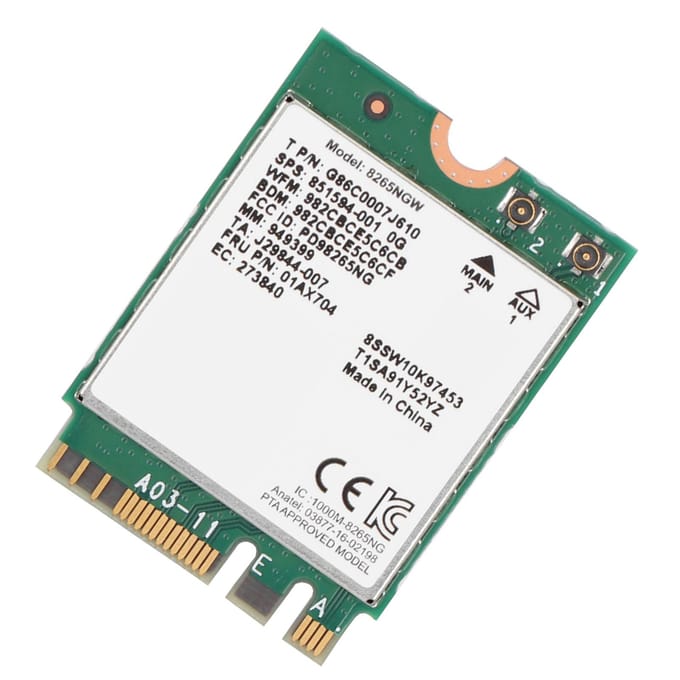 Bluetooth 4.2 Voor Intel 8265 867M 802.11AC 2.4G5G Draadloze Netwerkkaart Voor Lenovo white