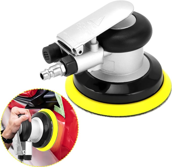 CRLYN® Polijstmachine Auto - Excentrische Polijstmachine - Polijstmachine - Geel