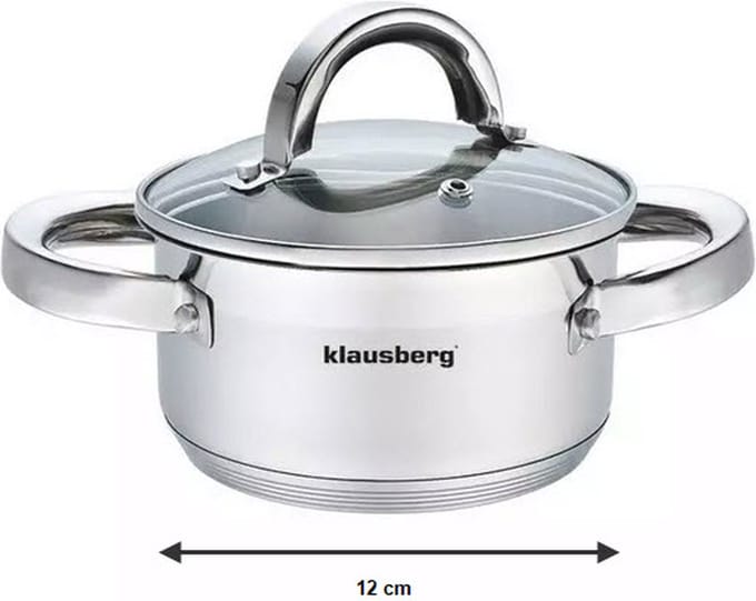 Klausberg 7120 - kookpan met deksel - 0,5L - Ø12 cm