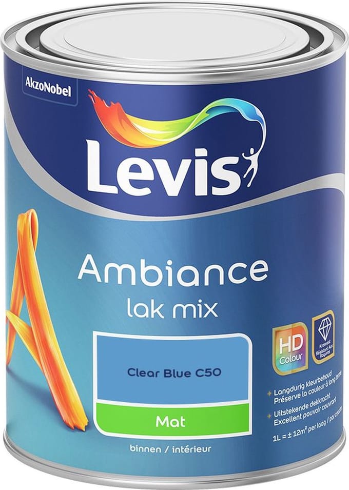 Levis - Ambiance Lak Mat Mix - Clear Blue C50 - Mengverf - 1 L