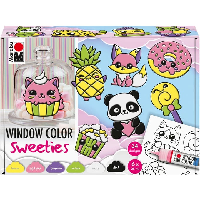 Marabu Window Color "Sweeties", 6 x 25 ml