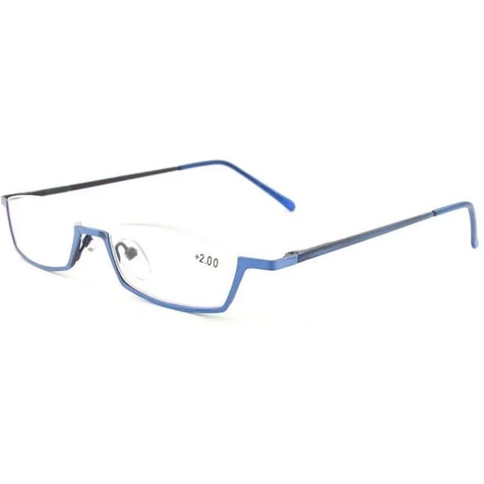 Petites lunettes de lecture à demi-monture pour femmes, charnières à ressort, monture de Prescription, en alliage Oculos 3.5 gray