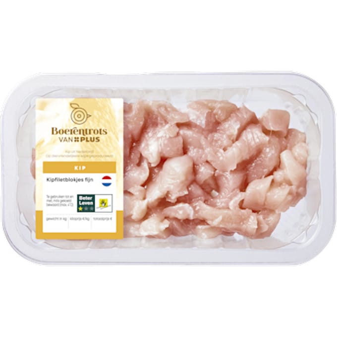 Kipfiletblokjes fijn