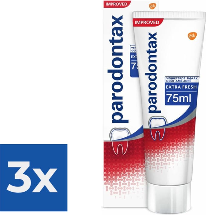 Parodontax Tandpasta Extra Fresh 75 ml - Voordeelverpakking 3 stuks