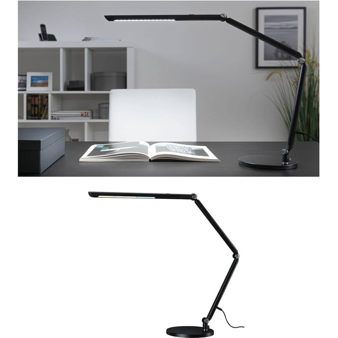 LED-bureaulamp 3-Step-Dim FlexBar White Switch 700lm 9,5W Zwart