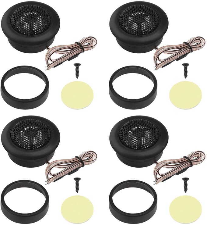 Allecto - Auto Tweeter Speakers - 120W Mini Dome Loudspeakers