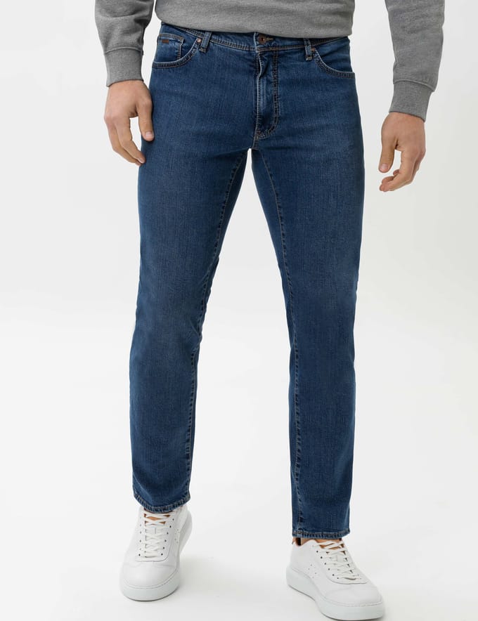 Brax Heren Jeans  Style CADIZ REGULAR BLUE USED, denim blauw regular, maat 50/32