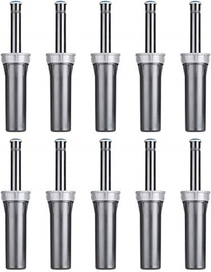 Verzonken Sproeier Set van 10 - 10 cm Stijger, Zwart