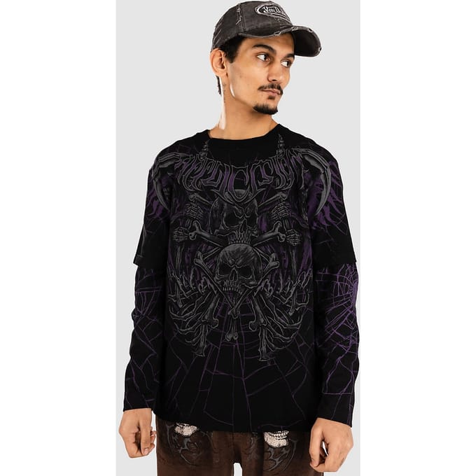 Affliction Darkness Falls Sweater zwart