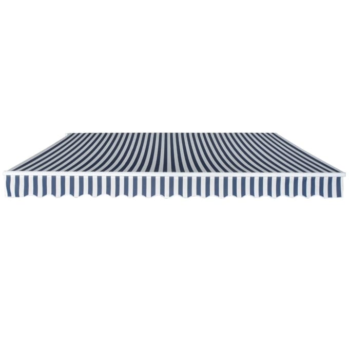 vidaXL - Luifel - handmatig - uittrekbaar - 400 - cm - blauw/wit
