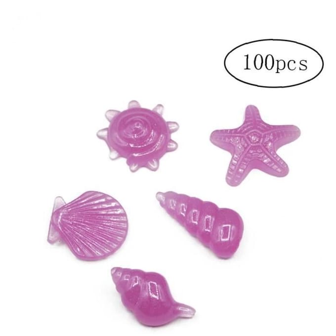 Lichtgevende stenen - Pabbles - 100 stuks - Plastic - 2-3 cm - Tuindecoratie paars
