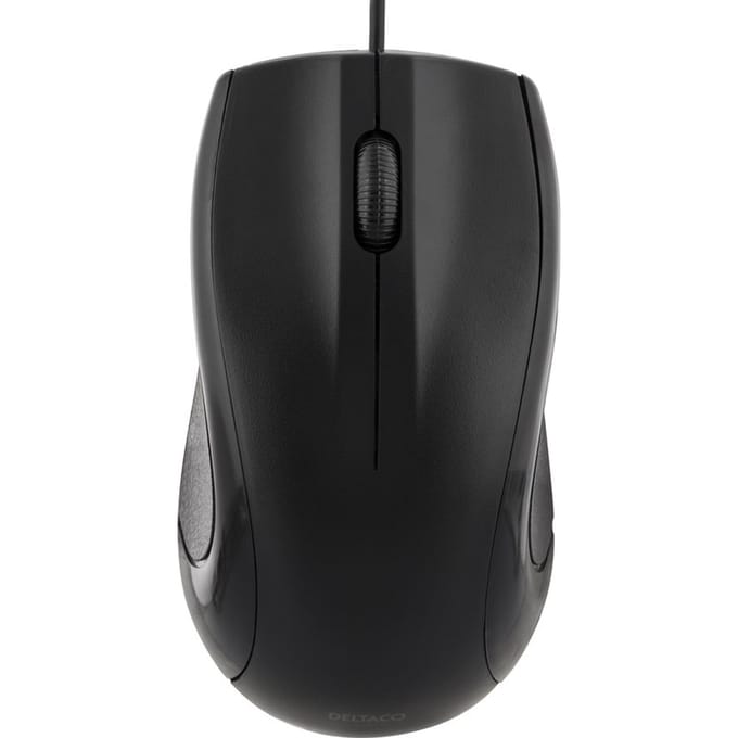 Deltaco Wired Optical Mouse 3 buttons with scroll - Muis - Optisch - 3 knoppen - Zwart