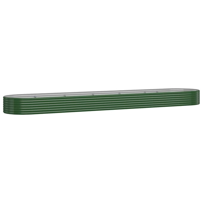 vidaXL - Plantenbak - 507x100x36 - cm - gegalvaniseerd - staal - groen