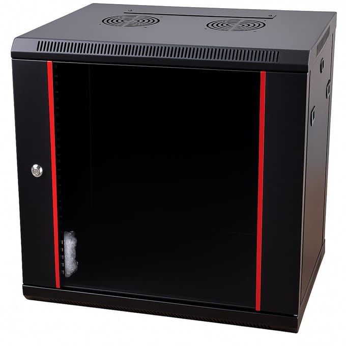 DSIT Baseline 12U wandkast met glazen deur 600x450x635mm (BxDxH) - serverbehuizing - serverrack - 19 inch