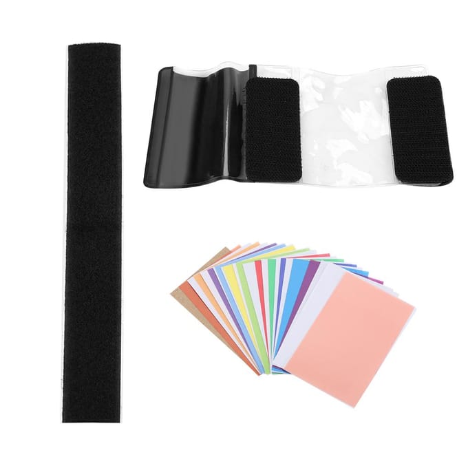Lot de 12 filtres stroboscopiques colorés pour éclairage gray