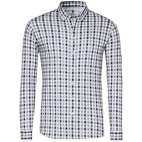 Desoto Overhemd Casual Button-Down Multi Check Grijs / male