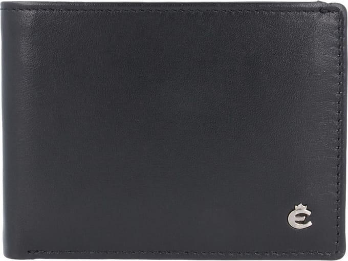 Esquire Harry Portemonnee Leer 10,5 cm - Jongens - Horizontaal - schwarz