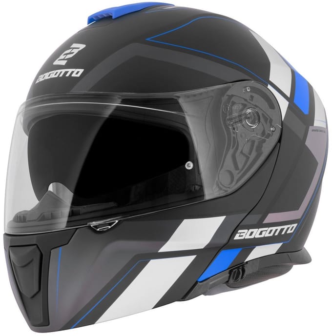 Bogotto FF403 Murata Blauw Zwart Systeemhelm - Helm