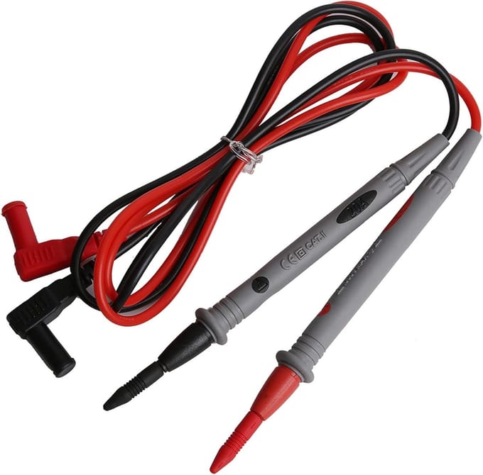 Multimeter Kabels - Meetsnoeren Voltmeter - Elektrisch Testen - Hittebestendig Siliconen - 1000V 20A - Zwart/Rood