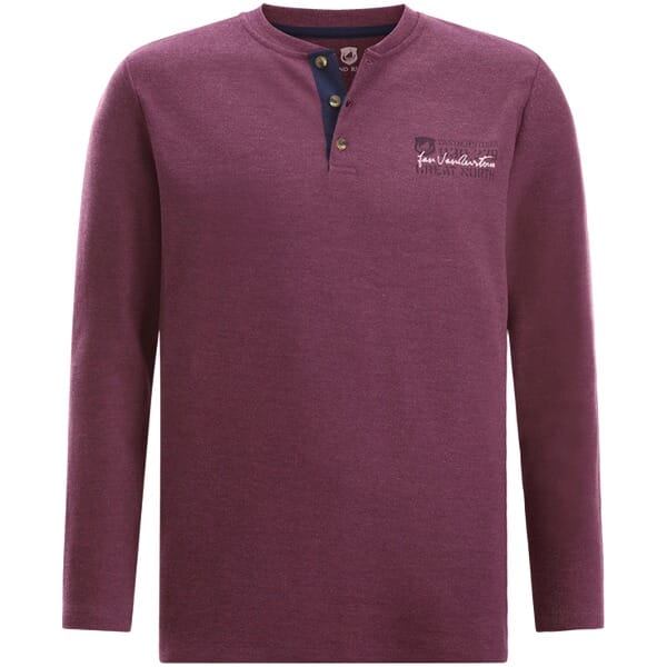 Shirt met lange mouwen IVOR donkerrood
