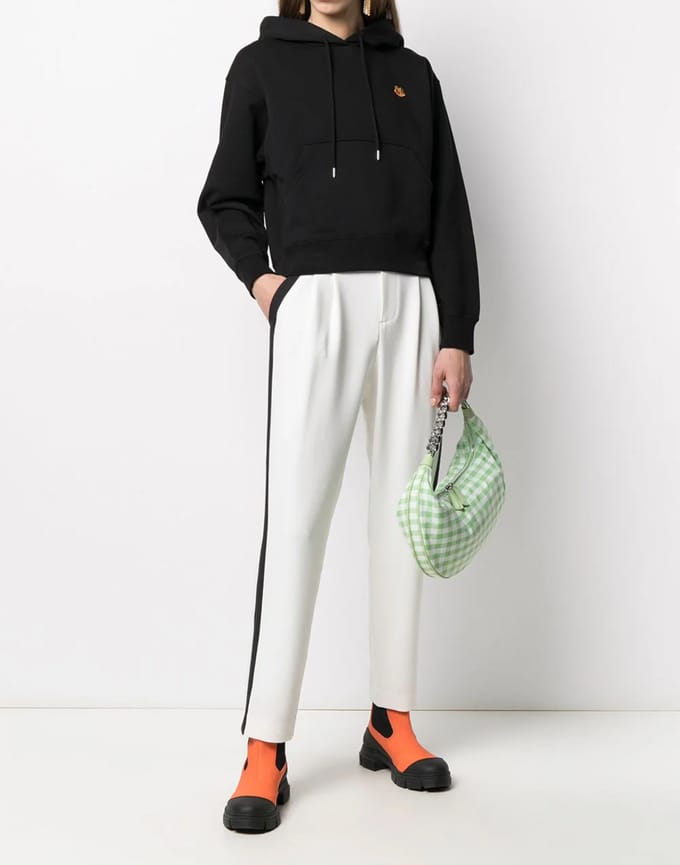 Boxy hoodie met tijgerlogo