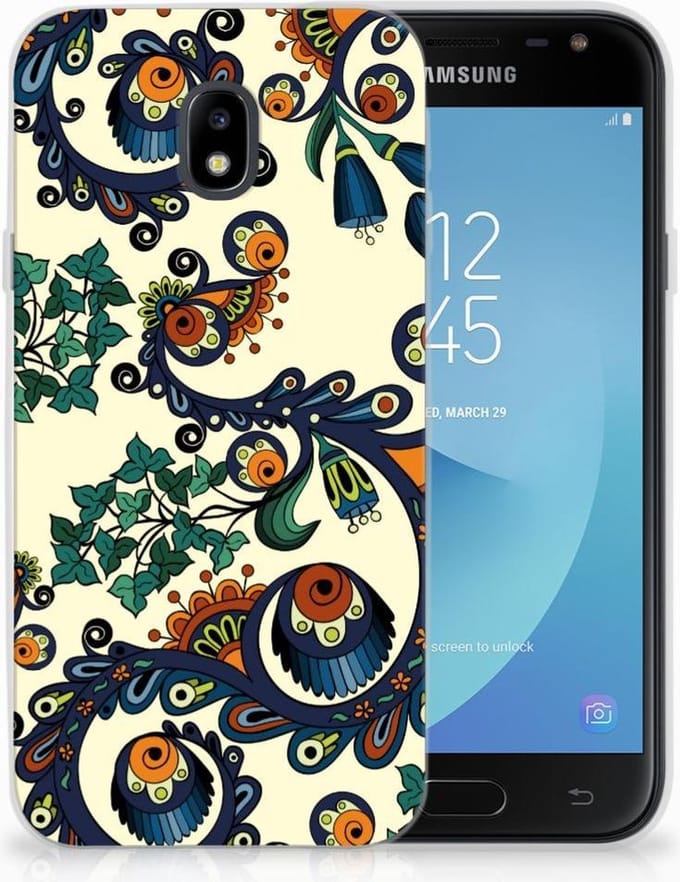 Siliconen Hoesje Samsung Galaxy J3 2017 Barok Flower
