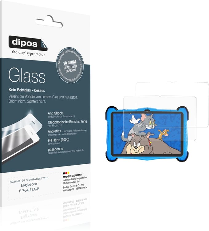 dipos – 2x Matte Pantserfolie geschikt voor EagleSoar E-764-EEA-P | 9H Screenprotector