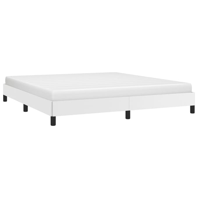 vidaXL - Bedframe - kunstleer - wit - 180x200 - cm