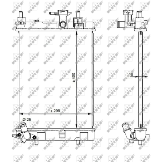 Radiator, motorkoeling NRF 59207