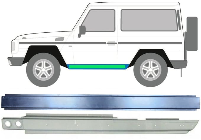 Frontruderamme voor Mercedes G-Class W460 W461 W463 1979-2017 / Links / Set