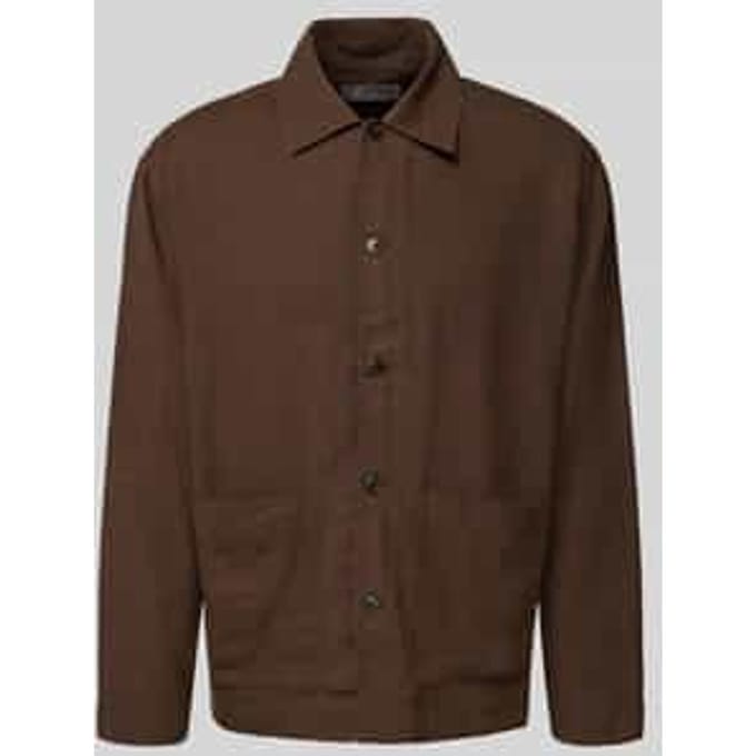Relaxed fit overshirt van een mix van katoen en linnen, model 'RELAXTONY'