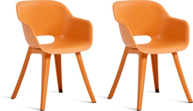 Keter Akola Tuinstoelen - 2 stuks - 56,5x55x80cm - Oranje