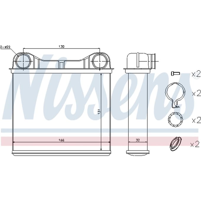 Warmtewisselaar, interieur verwarming NISSENS 72049