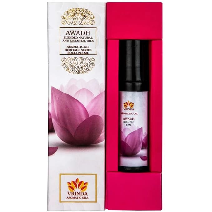 Масло-роллер Авадх (8 мл), Awadh Aromatic Oil Roller Bottle,  Vrindaam 10.5875 red