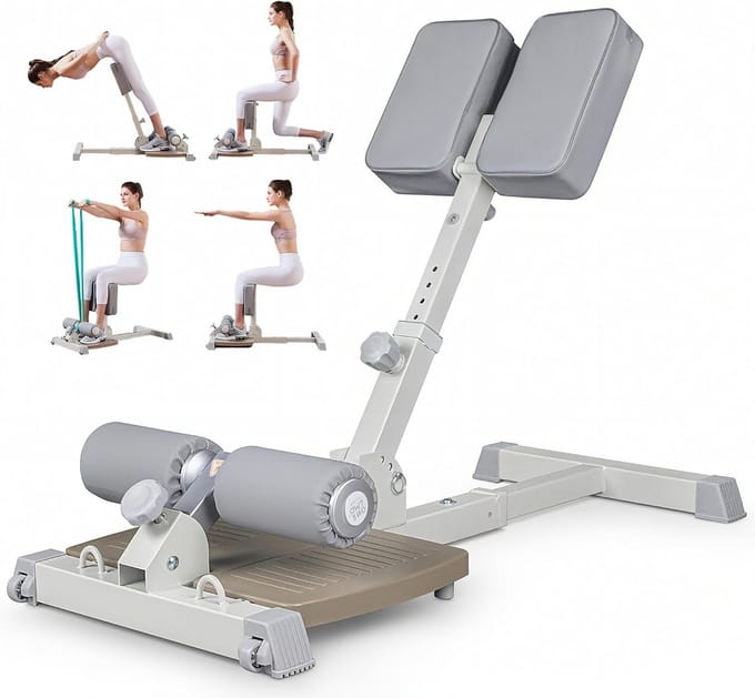 Sissy Squat Bank - Beenmachine Krachtstation - Thuis Trainen - Multifunctioneel Ontwerp - 110x48x84 cm - Beige