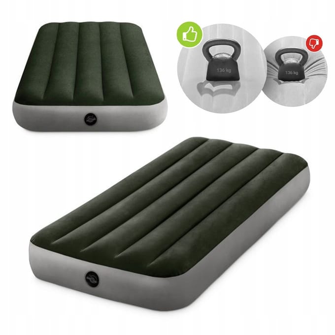 Opblaasbaar Eenpersoons Luchtbed 191x76x25cm - Fiber-Tech