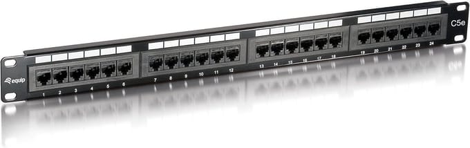 Netwerk Patchpaneel 24 Poorten RJ45 voor 19 inch Rackmontage