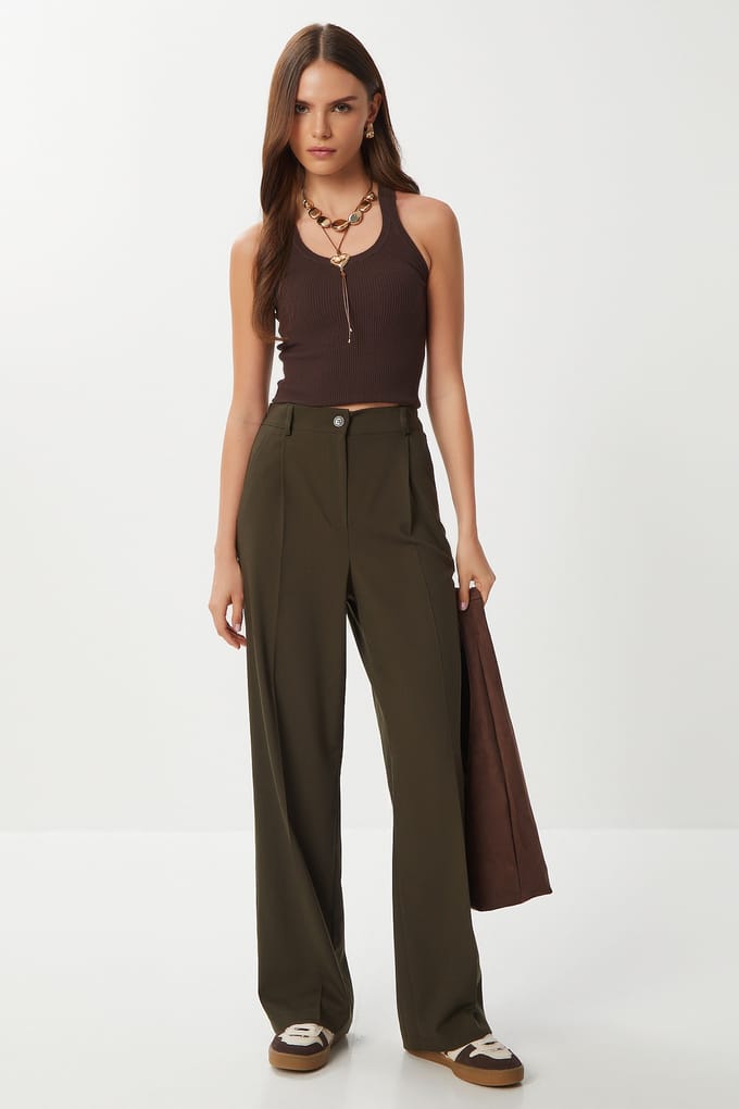 Gestrikte Rechte Pantalon