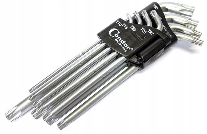 Torx Sleutelset T10-T50, 9 Delig, Condor