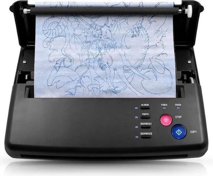 Tattoo Stencil Printer – Tattoo Printer – Thermische Printer - Inclusief Transfer Papier