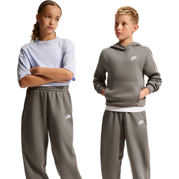 Nike Club Oversized Broeken Kinder - Bruin - Maat 147 - 158 CM