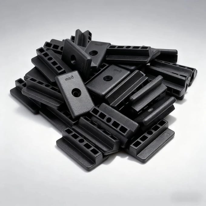 Pack van 200 WPC Clips - 6 mm Decking Attachment - Onzichtbare T Clips - Spacers - Decking Plastic Fixing Clips voor WPC/BPC Vloeren - Terrassen - Tuinen