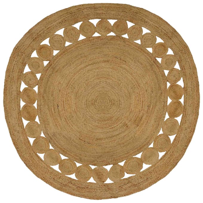 vidaXL - Vloerkleden - Naturel - Ø - 240 - cm - Jute