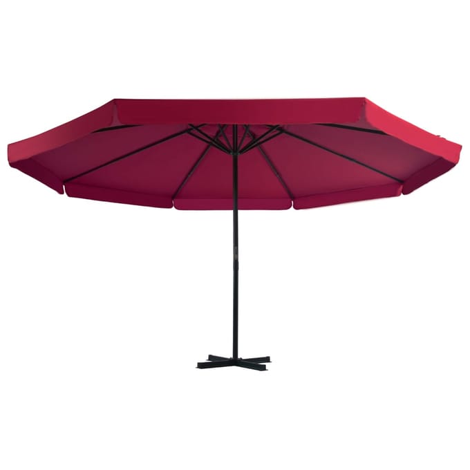 vidaXL - Parasol - met - draagbare - voet - rood